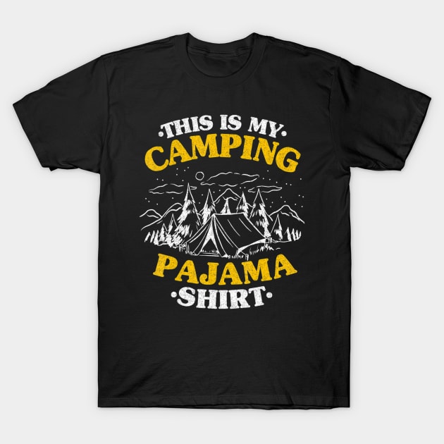 Funny Camper Kids Outdoor Jokes This Is My Camping Pajama T-Shirt by Zak N mccarville